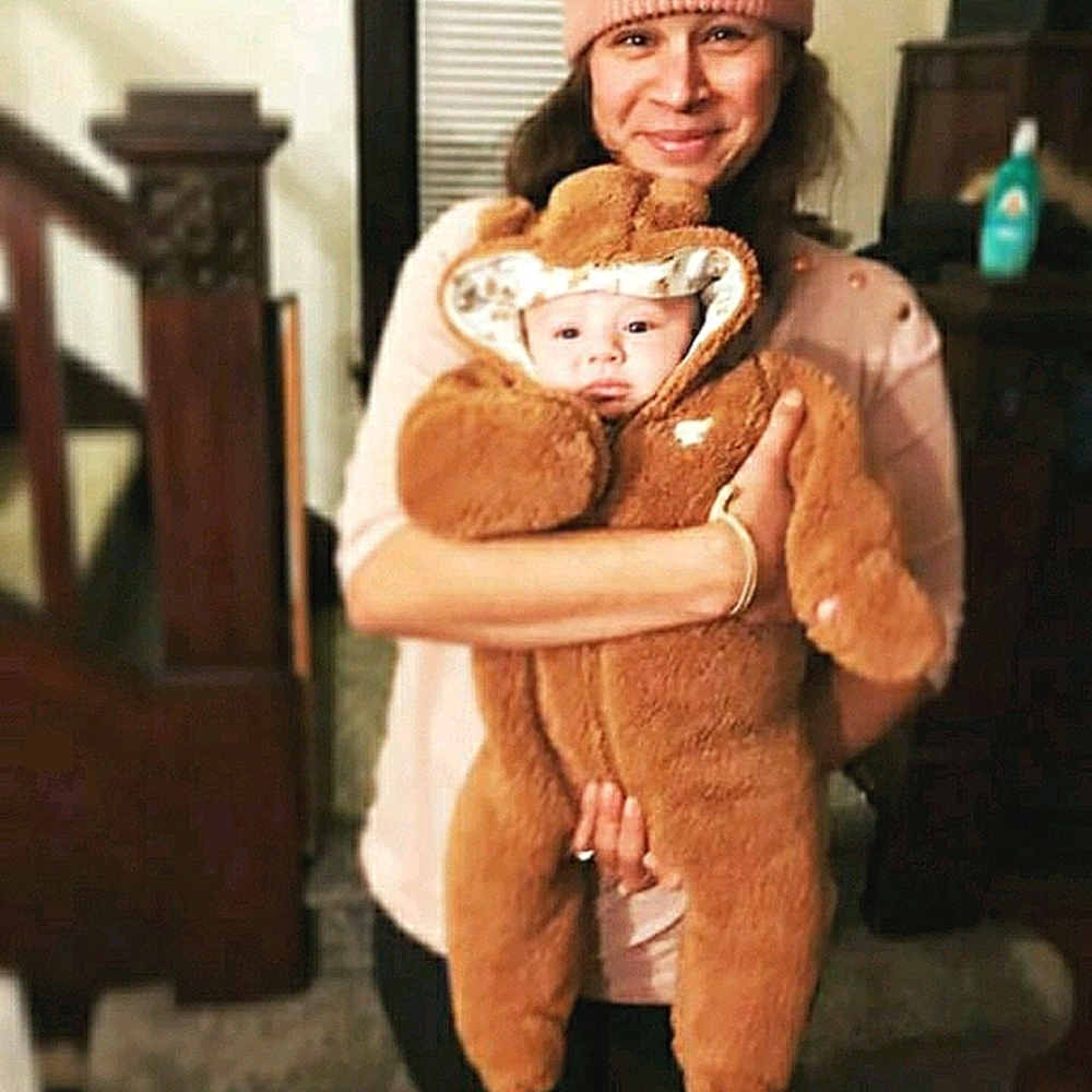 Fluffy Bear Baby Bunting